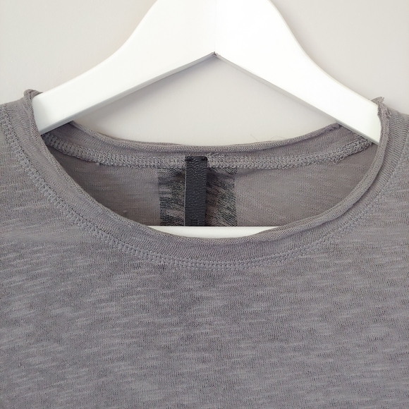 Barbara I Gongini Long Sleeve Cotton Jersey T-Shirt Grey Size X-Small - Picture 8 of 16